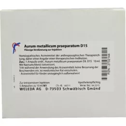 AURUM METALLICUM PRAEPARATUM D 15 ampulės, 5X10 ml