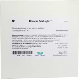 RHEUMA ECHTROPLEX Injekcinis tirpalas, 100X2 ml