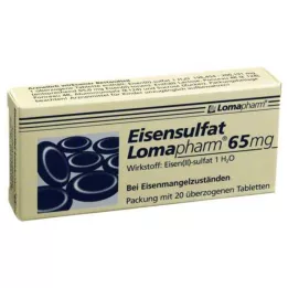 EISENSULFAT Lomapharm 65 mg dengtos tabletės, 20 vnt