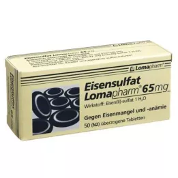 EISENSULFAT Lomapharm 65 mg dengtos tabletės, 50 vnt