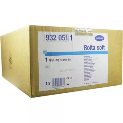 ROLTA minkštas sintetinės medvilnės tvarstis 25 cmx3 m, 10 vnt