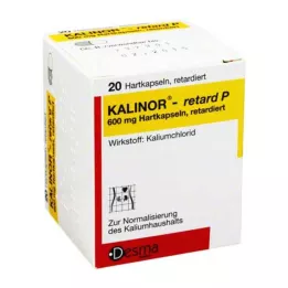 KALINOR retard P 600 mg kietos kapsulės, 20 vnt