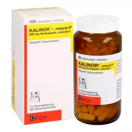 KALINOR retard P 600 mg kietos kapsulės, 100 vnt