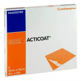 ACTICOAT 10x10 cm antimikrobinis žaizdos tvarstis, 5 vnt