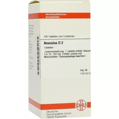 AESCULUS D 2 tabletės, 200 vnt