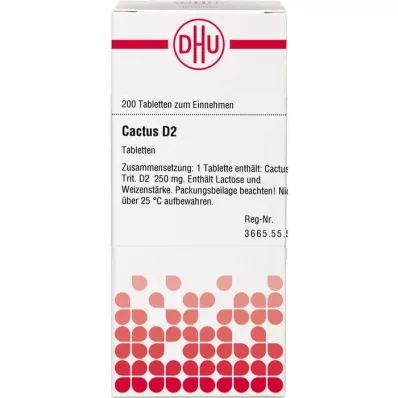 CACTUS D 2 tabletės, 200 vnt