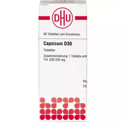 CAPSICUM D 30 tablečių, 80 vnt