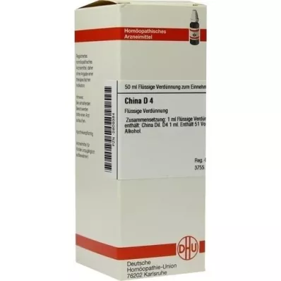 CHINA D 4 skiedimas, 50 ml CHINA D 4 skiedimas, 50 ml