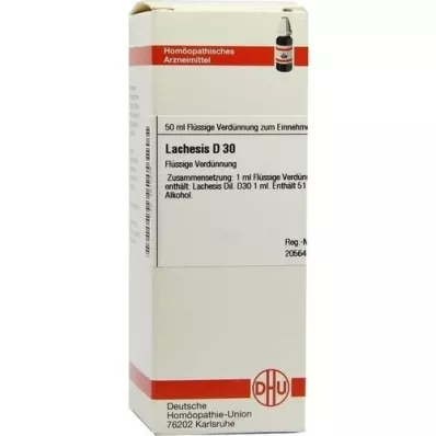 LACHESIS D 30 Skiedimas, 50 ml LACHESIS D 30 Skiedimas, 50 ml