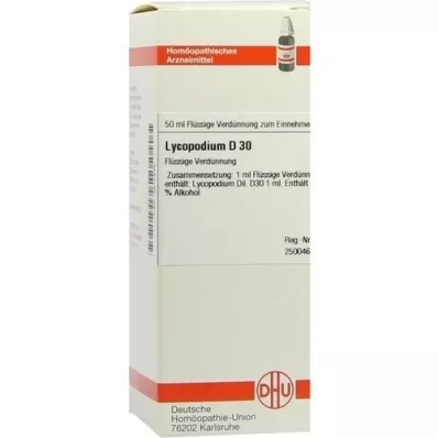 LYCOPODIUM D 30 Skiedimas, 50 ml LYCOPODIUM D 30 Skiedimas, 50 ml