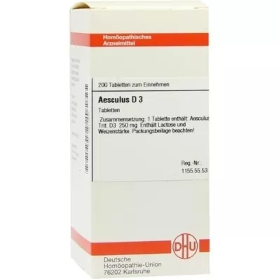 AESCULUS D 3 tabletės, 200 vnt