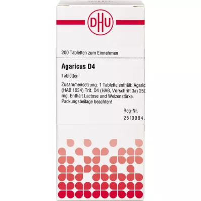 AGARICUS D 4 tabletės, 200 vnt