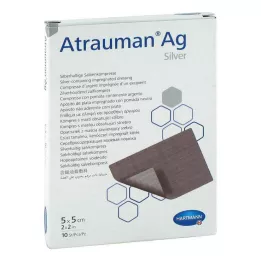 ATRAUMAN Ag 5x5 cm sterilūs kompresai, 10 vnt