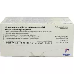 STANNUM METALLICUM praeparatum D 8 ampulės, 48X1 ml