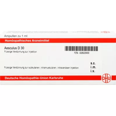 AESCULUS D 30 ampulės, 10 ml
