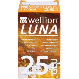 WELLION LUNA Gliukozės kiekio kraujyje tyrimo juostelės, 25 vnt