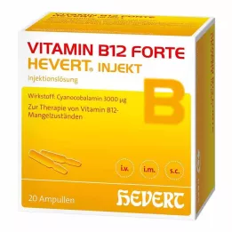 VITAMIN B12 HEVERT forte Injekt ampulės, 20X2 ml