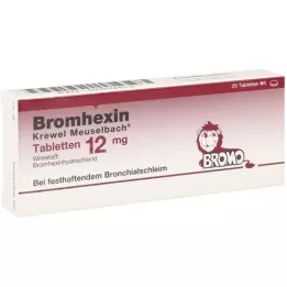 BROMHEXIN Krewel Meuselb.Tabletės 12mg, 20 vnt