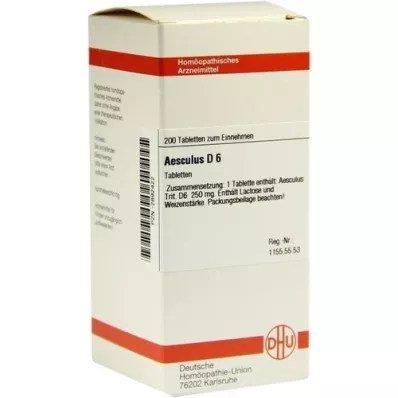 AESCULUS D 6 tabletės, 200 vnt