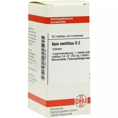 APIS MELLIFICA D 2 tabletės, 80 vnt