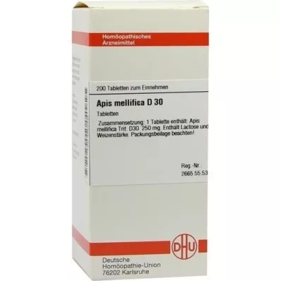 APIS MELLIFICA D 30 tablečių, 200 vnt APIS MELLIFICA D 30 tablečių, 200 vnt
