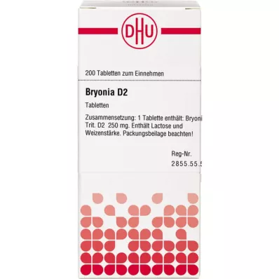 BRYONIA D 2 tabletės, 200 vnt