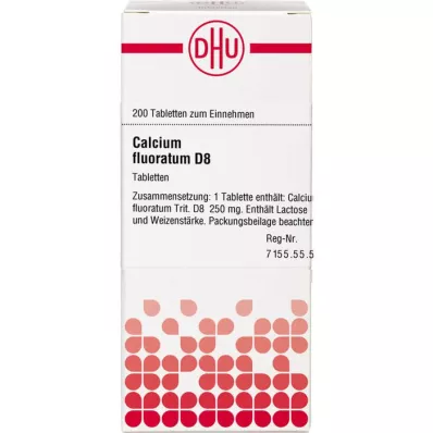 CALCIUM FLUORATUM D 8 tabletės, 200 vnt