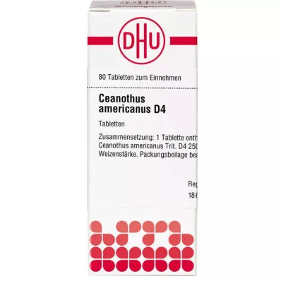 CEANOTHUS AMERICANUS D 4 tabletės, 80 vnt CEANOTHUS AMERICANUS D 4 tabletės, 80 vnt