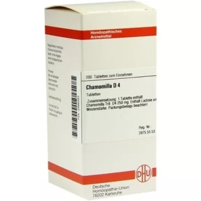 CHAMOMILLA D 4 tabletės, 200 vnt