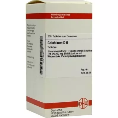 COLCHICUM D 6 tabletės, 200 vnt COLCHICUM D 6 tabletės, 200 vnt