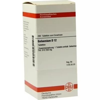 GELSEMIUM D 12 tablečių, 200 vnt GELSEMIUM D 12 tablečių, 200 vnt