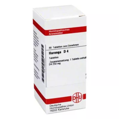 HARONGA D 4 tabletės, 80 vnt