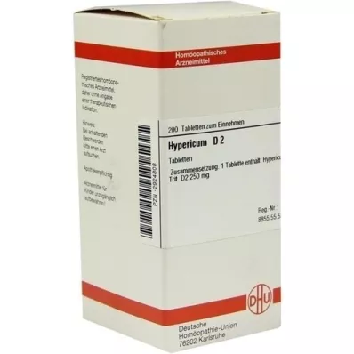 HYPERICUM D 2 tabletės, 200 vnt HYPERICUM D 2 tabletės, 200 vnt