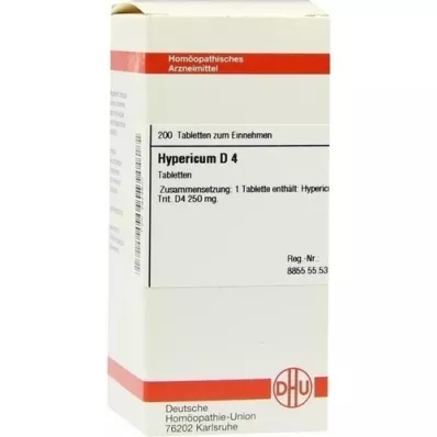 HYPERICUM D 4 tabletės, 200 vnt HYPERICUM D 4 tabletės, 200 vnt
