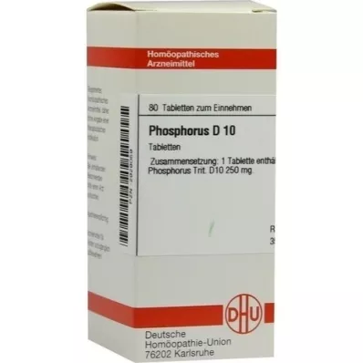 PHOSPHORUS D 10 tablečių, 80 vnt PHOSPHORUS D 10 tablečių, 80 vnt