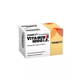 VITAGUTT Vitaminas E 1000 minkštos kapsulės, 60 vnt