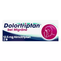 DOLORTRIPTAN migrenos plėvele dengtoms tabletėms, 2 vnt