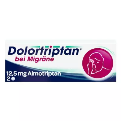 DOLORTRIPTAN migrenos plėvele dengtoms tabletėms, 2 vnt