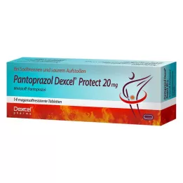 PANTOPRAZOL Dexcel Protect 20 mg skrandyje neirios tabletės, 14 vnt