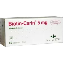 BIOTIN-CARIN 5 mg tabletės, 50 vnt
