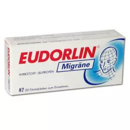 EUDORLIN Migrenos plėvele dengtos tabletės, 20 vnt
