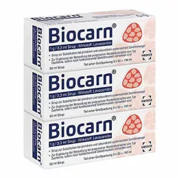 BIOCARN Sirupas, 3X50 ml