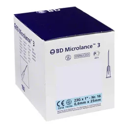 BD MICROLANCE Kaniulė 23 G 1 0,6x25 mm, 100 vnt