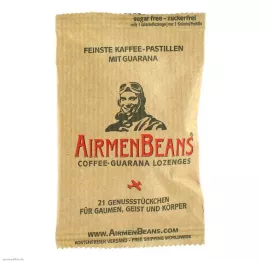 AIRMENBEANS geriausios kavos pastilės su guarana, 21 vnt
