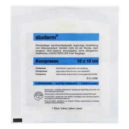 ALUDERM Kompresai 10x10 cm, 1 vnt