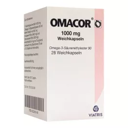 OMACOR 1000 mg minkštos kapsulės, 28 vnt