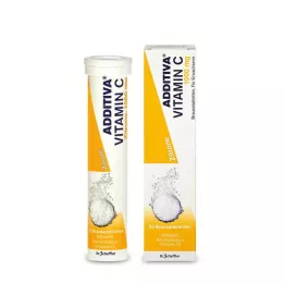 ADDITIVA Vitaminas C 1 g šnypščiosios tabletės, 20 vnt