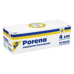 Porena elastinis marlės tvarstis 4cm be violončelės baltas, 10 vnt
