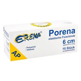 Porena elastinis marlės tvarstis 6cm be violončelės baltas, 10 vnt