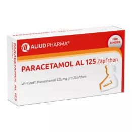 PARACETAMOL AL 125 kūdikių žvakutės, 10 vnt